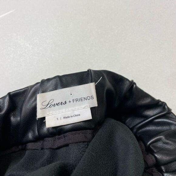 Lovers & Friends Chase Faux Leather Cargo Jogger Pants Women Small Black - Picture 7 of 10